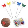 200 Pcs Quilting Pins Butterfly Shaped End Flat Head Sewing Pins Mixed Color Set