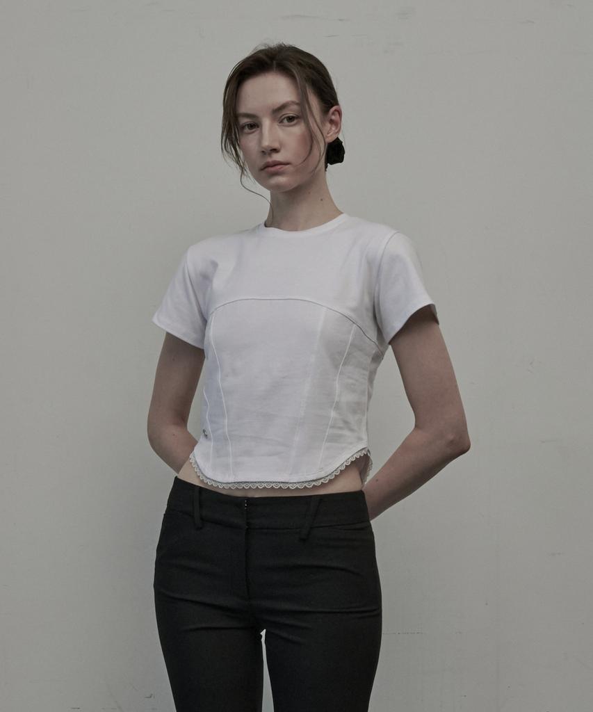 Mausolleum Lakin Laced T-Shirt - White