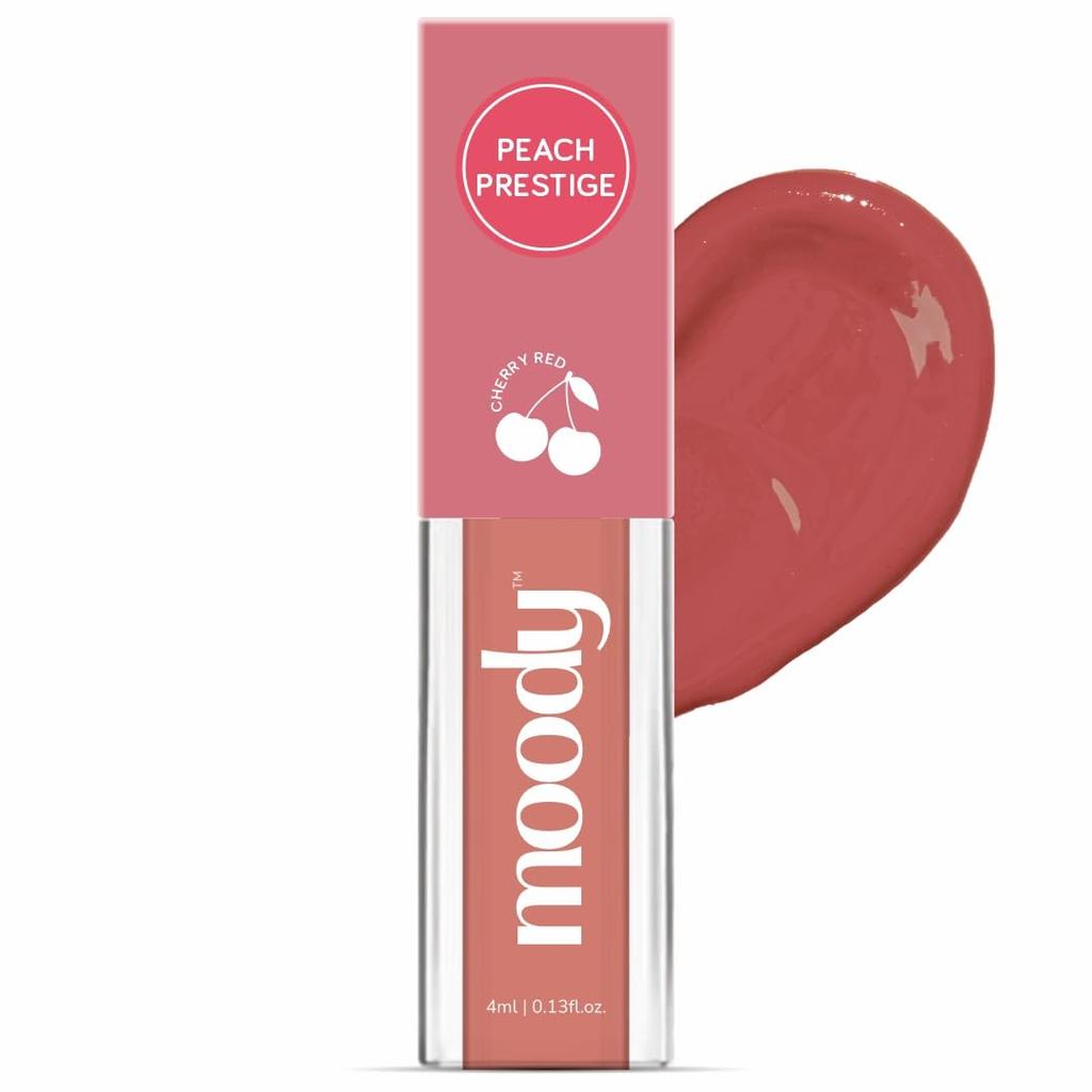 Moody Drip Matte Liquid Lipstick - Peach Prestige, with Jojoba Seed Oil & Vitamin E | Transferproof, Long Lasting & Vibrant Lip Colors That Last Up