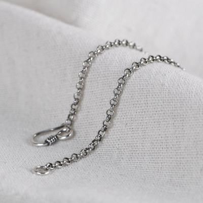 Xsl Jiamei S925 Silver Vintage S Hook Hoop Pearl Chain Tay Silver Men 'S And Women 'S Choker Sweater Chain Necklace