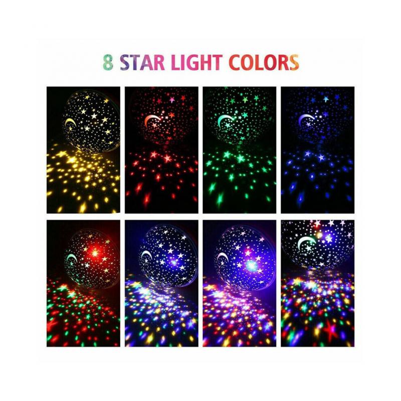 Star Moon Galaxy Projector Night Light Children Bedroom Decor LED Lamps