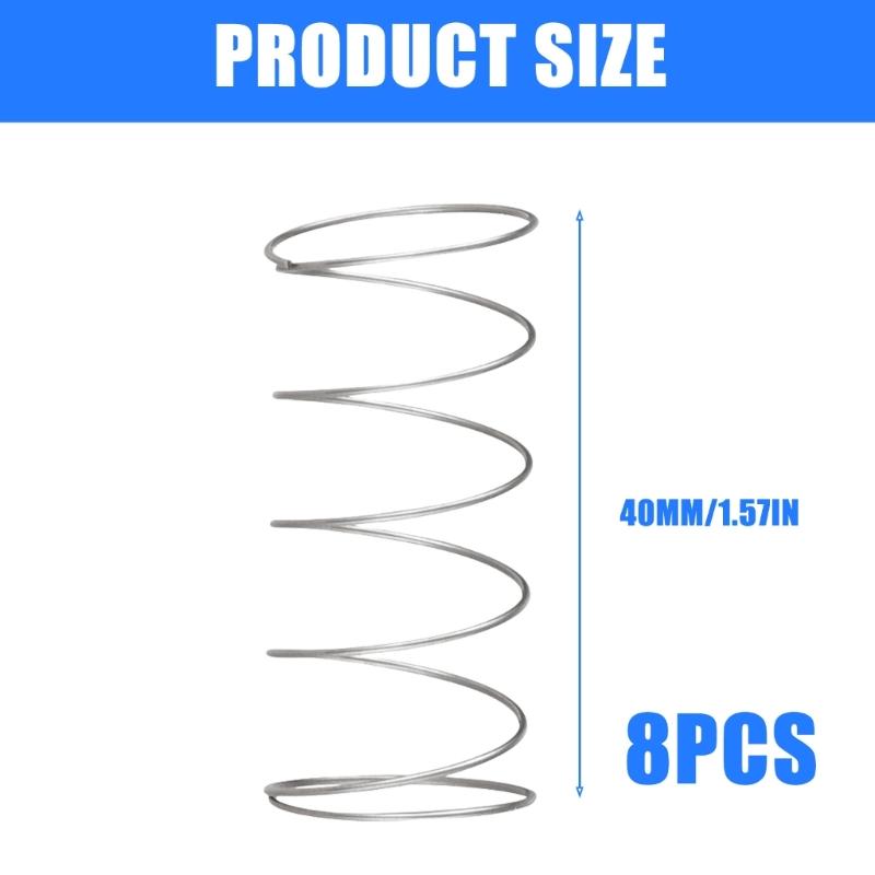 8pcs High Performances Flush Control Spring Easy Installation Toilet Tanks Press Spring Set for Renters and Homeowners