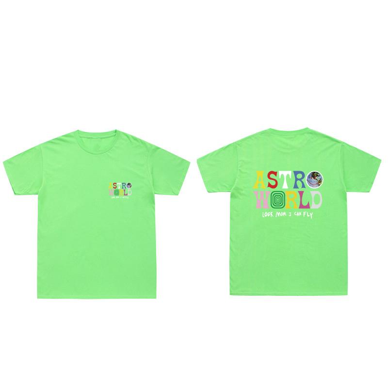 2023 Hip Hop T Shirt Unisex Women Hip Hop  ASTROWORLD Harajuku Cactus Jack T-Shirts LOOK MOM I CAN FLY Letter Print Tees Tops