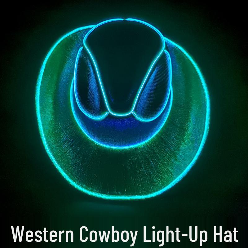 LED Glowing Cowboy Hat: Halloween & Christmas Decoration Gift