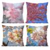 fashion Cherry Blossom Pillow Case Anti-dustmite Pillowcase Invisible zipper silky short plush Sofa cushion cover
