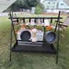 Travel Camping Triangular Shelf Aluminum Alloy Folding Hanging Rack Portable Outdoor Picnic Rack With Hook Enduring