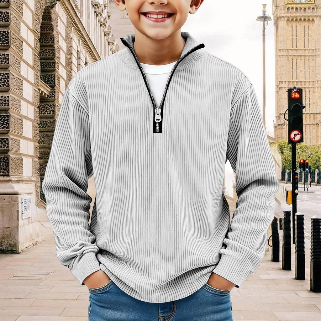 Kids Sweatshirt Boys Long Sleeve Shirts  Soild Casual Pullover Shirt Outdoor Fall Clothes For Teen Boy