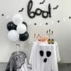 Halloween Ghost Tablecloth White And Black Ghostly Tablecloth Fun And Spooky Dining Table Accessory for Parties Candy Buffet Photo Backdrops