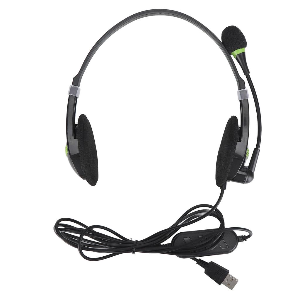 SY440MV Wired Headset 3.5mmUSB Customer Service Over Ear Headphones with Noise Cancelling