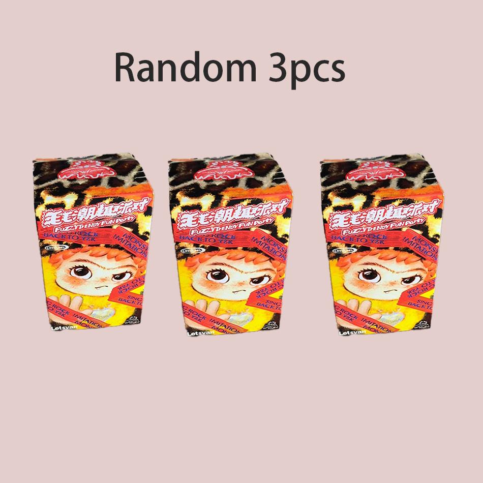 Wakuku Genuine Fuzzy Trendy Fun Party Series Blind Box Vinyl Action Figure Pendant Face Mystery Gift for Children Surprise Toy