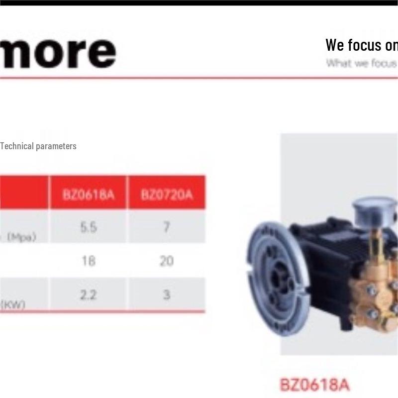 Black Cat QL360C380C Mycí stroj na auto Tříválcová pístová hlava čerpadla (BZ018)