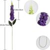 with Leaves Shyacinth Rattan Long Stem Silk Flower 3D Delphinium  Photo Props