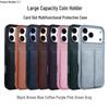 iPhone 17 Pro Max Ultra-thin Leather Case with Card Holder & Stand