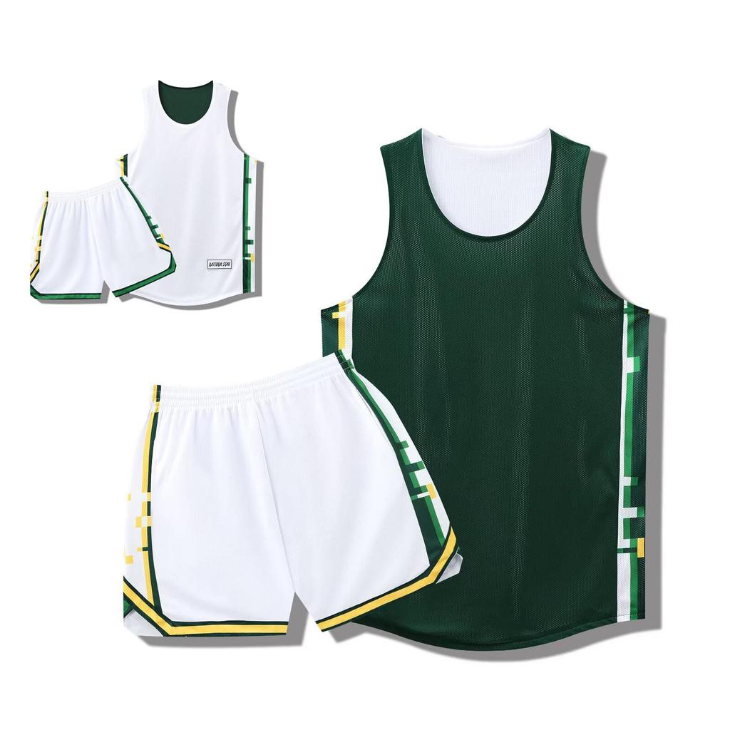 Reversible American-Style Basketball Jersey Set for Men & Women: College Team Training & Competition Uniform