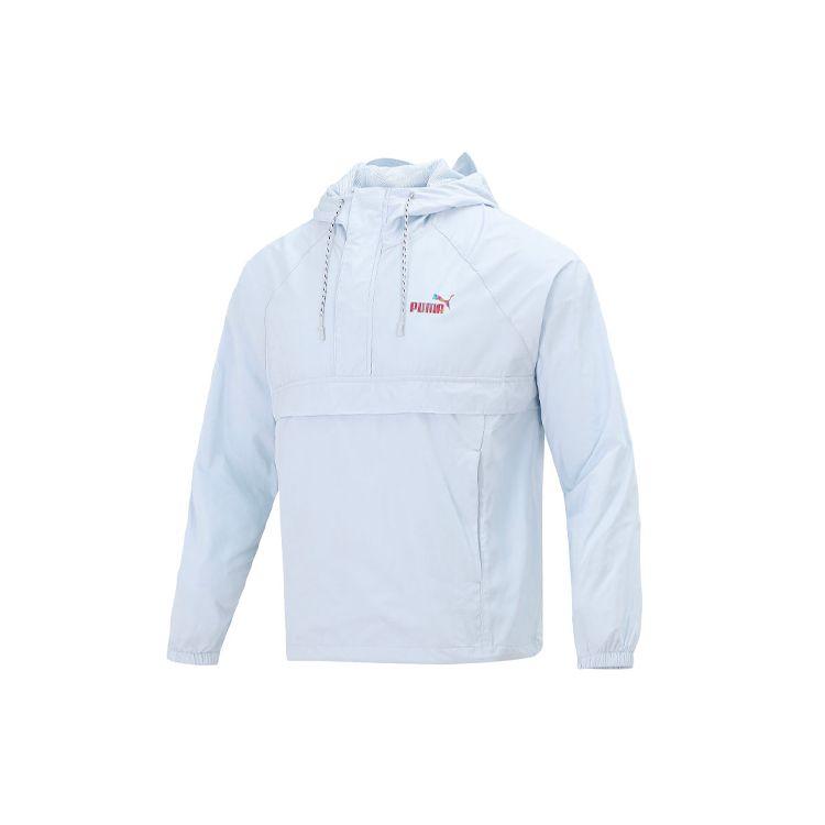 

Puma Logo Print Oversized куртка с капюшоном унисекс Верхняя одежда Ice Blue 537015-21