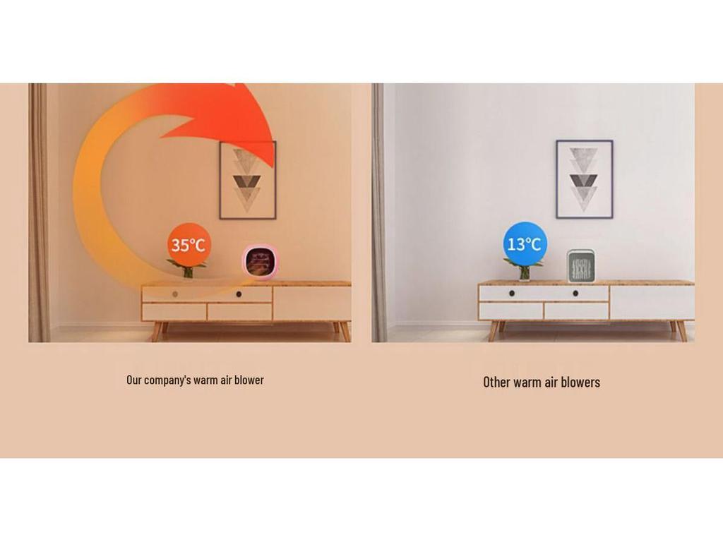 Wall-Mounted Energy-Efficient Electric Heater Fan