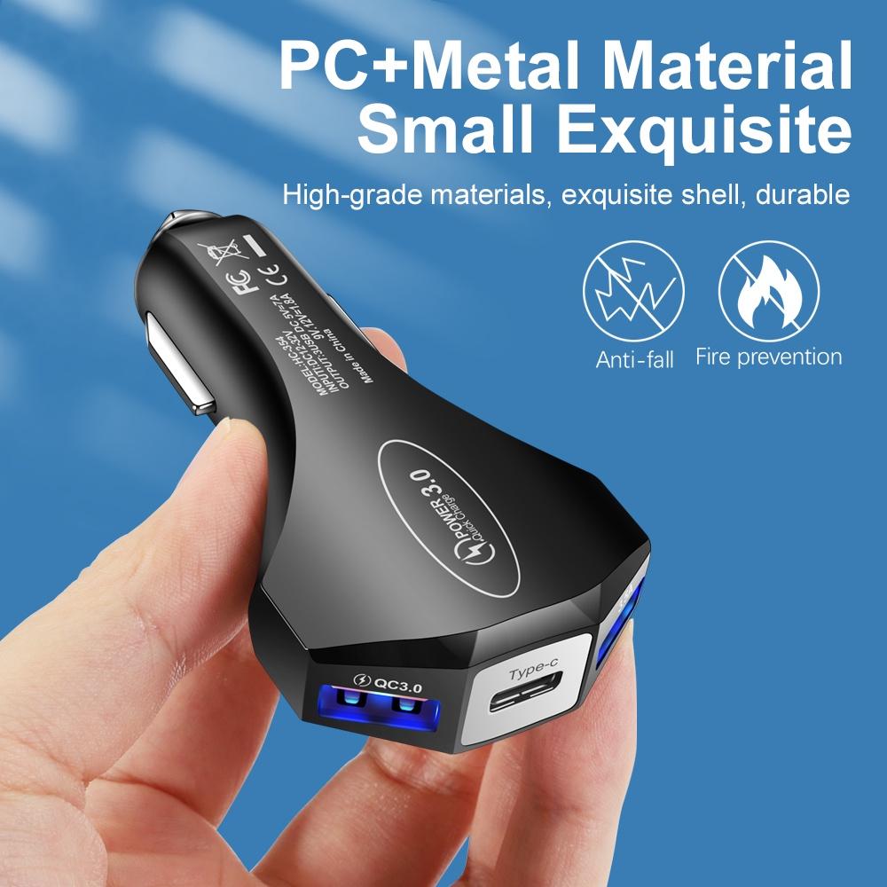 7A Car Charger USB Type C PD Fast Charger Quick Charge 3.0 for IPhone 13 Samsung Huawei