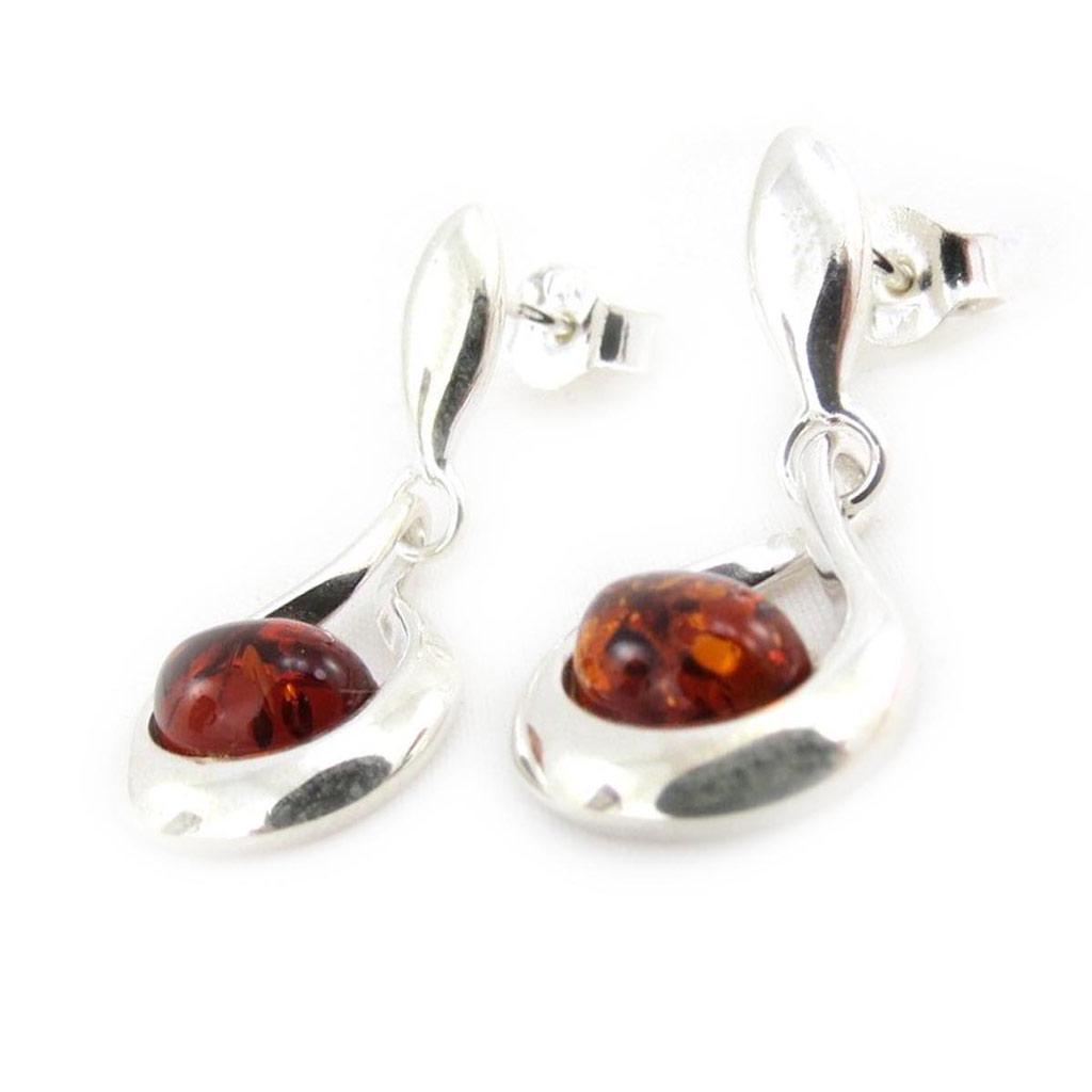 Les Trésors De Lily [J2148] - Cercei din argint „Inspiration” cu chihlimbar