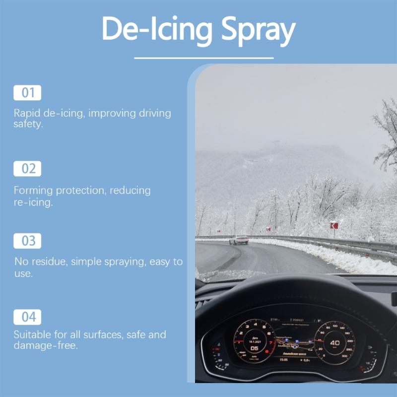 Car Ice Remover Sprayer Winter Car Windshield Deicer Snow Removal Sprayer Defrosting AntiIcing Tool 200ml