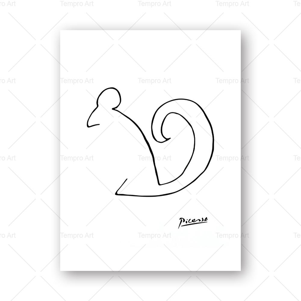 Picassova malba, abstraktní zvířata, skica, pečeť na plátně, pes, kočka, motýl, nástěnný umělecký plakát, skandinávská malba, domácí dekorace do obývacího pokoje