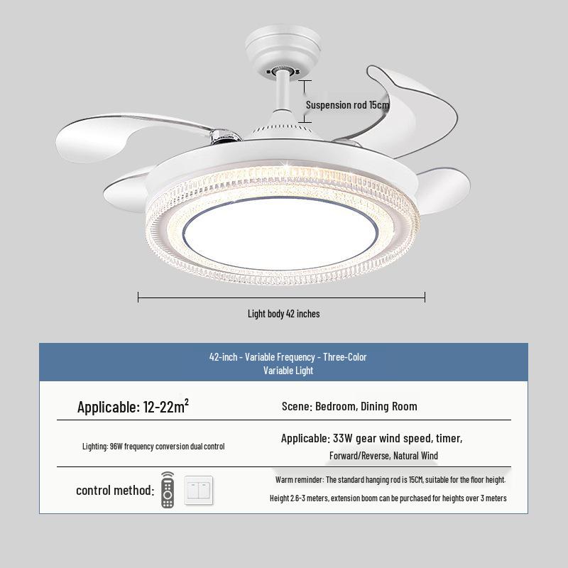 2026 New Model Flush Mount Ceiling Fan with Integrated Light for Living, Dining & Bedroom