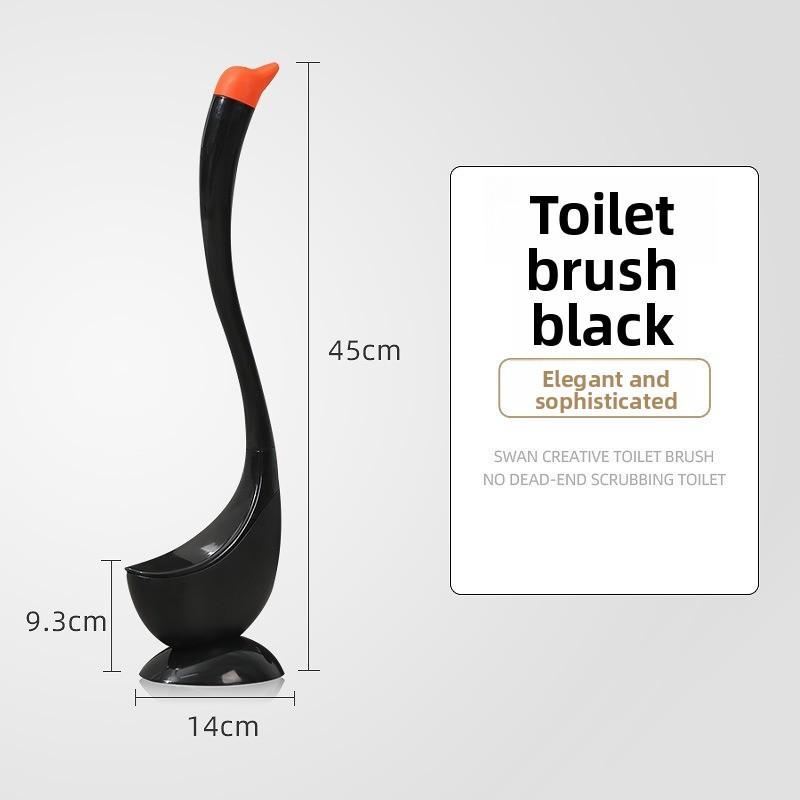 

Туалетная щетка Swan, бытовая без мертвых зон, креативный набор для чистки туалета для ванной комнаты, силиконовая с длинной ручкой