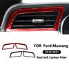 Carbon Fiber Car Dash Left Right Air Outlet Vent Trim Frame Decoration Sticker For Ford Mustang 2015- Interior Accessories