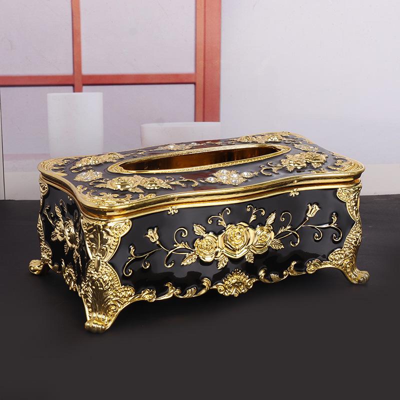 European Style Plastic Tissue Box for Living Room, Dining Table, KTV, and Creative Napkin Display