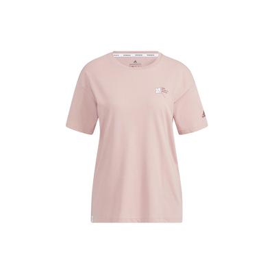 Drop Shoulder Sleeve T Shirt Women's Pink HE7340