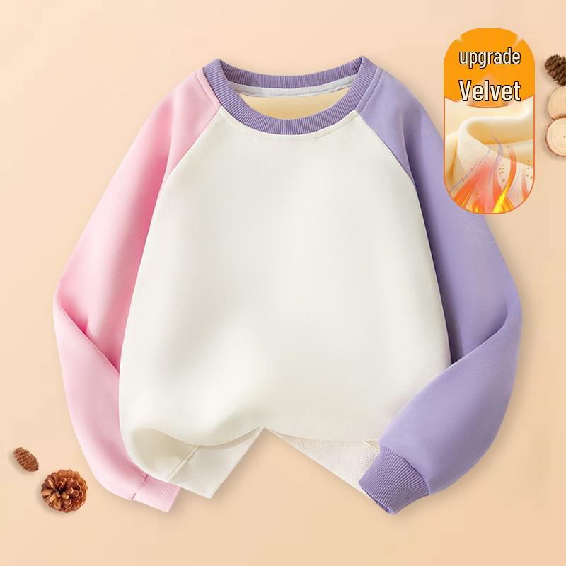 Mädchen Raglanärmel Rundhals Sweatshirt - Modisches Herbst/Winter Freizeit-Oberteil