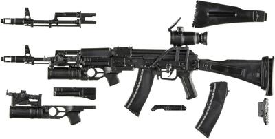 TOMYTEC Little Armory Scale LA117 AK74M GP25 Type Unpainted Assembly Runner Kit 337072 1/12 &