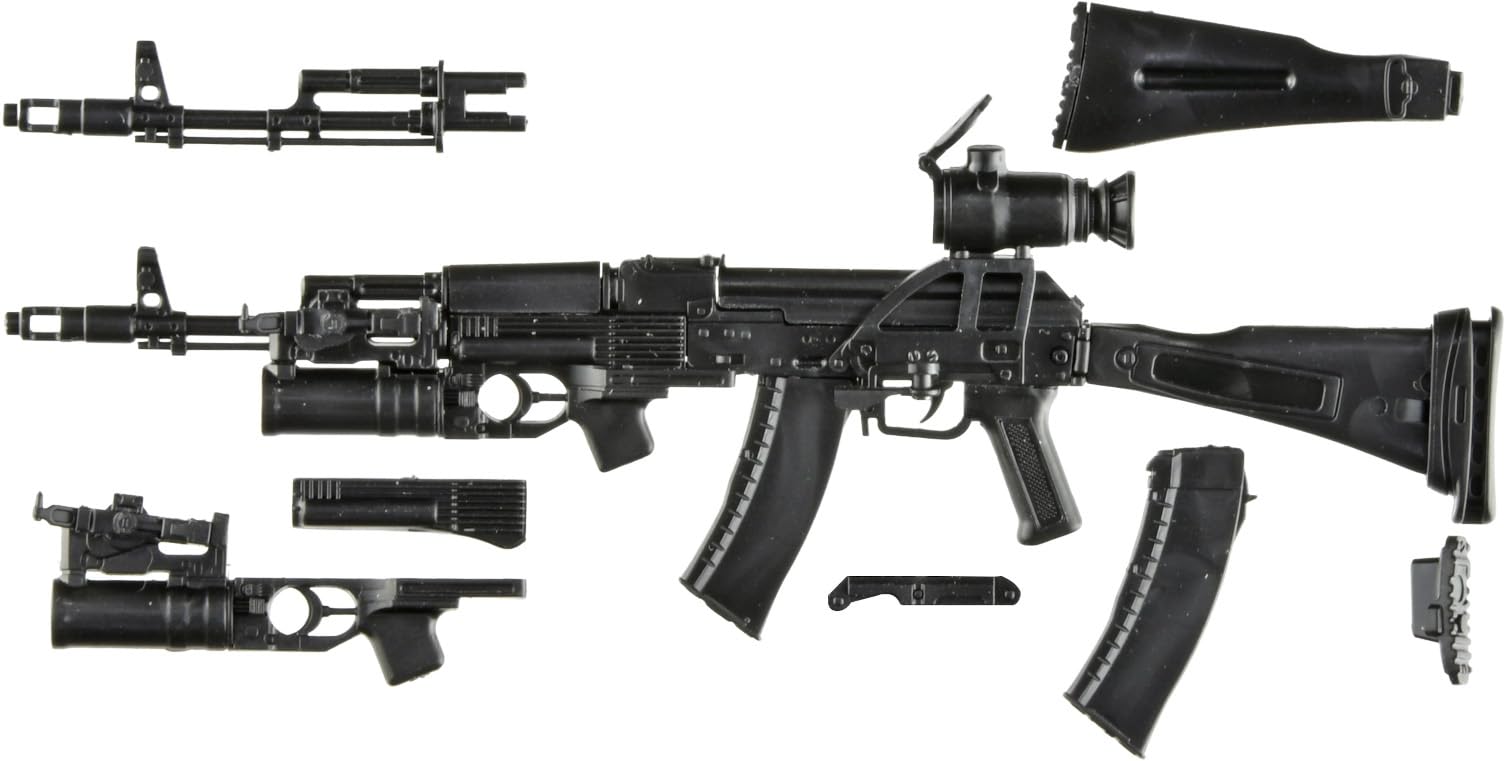 

Tomytec Little Armory Scale LA117 AK74M GP25 Type Unpainted Assembly Runner Kit 337072 1/12 & чёрный