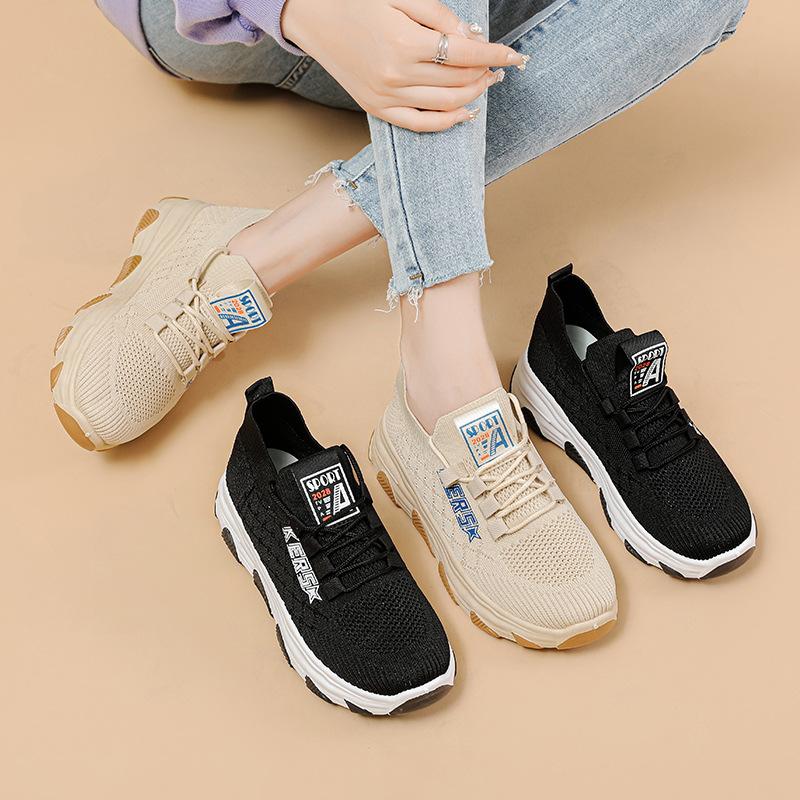 Women Woven Mesh Breathable Casual Sneakers Lace-up Vulcanized Shoes Ladies 2024 Platform Sneakers Female Shoes Zapatos De Mujer