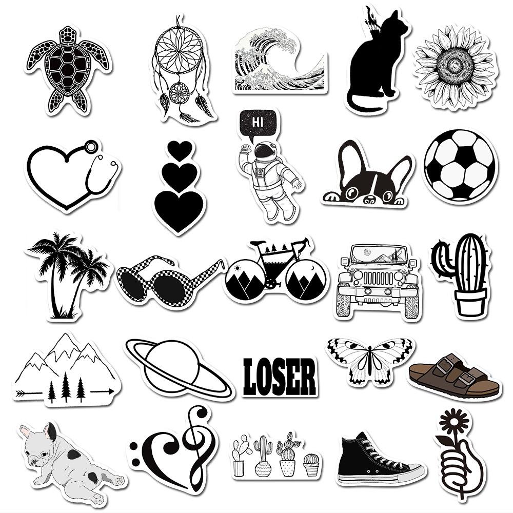 Cute And Colorful Waterproof Stickers For Luggage Water Bottles Computers And Cars Set Of 50 Jxz-tz