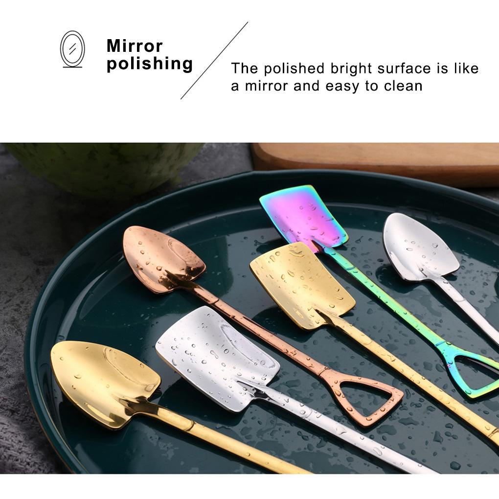 Pack of 8 Ice Cream Scoop Stainless Steel Watermelon Fruit Spades Dining Room Teaspoons Banquet Tableware Household Supplies