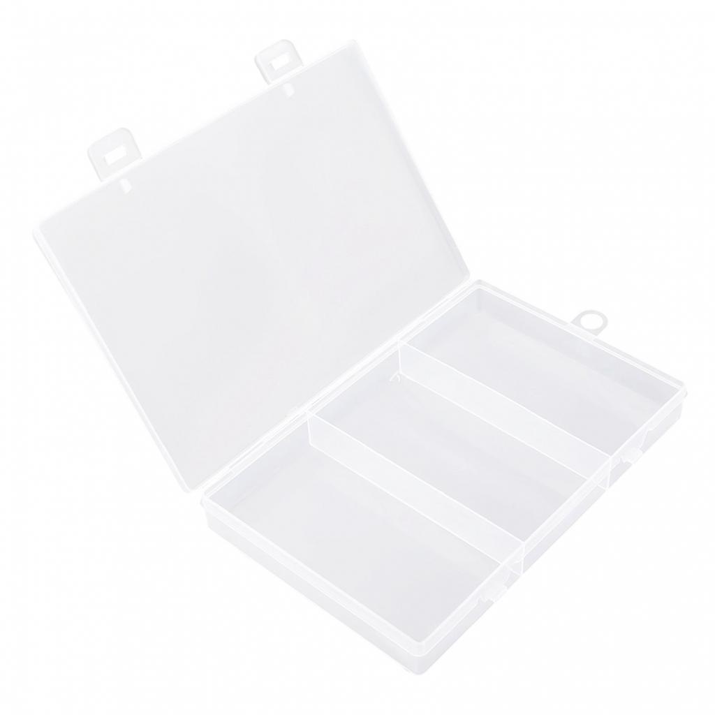 Organizer Storage Box 3 Grids Multifunctional With Cover Space Saving Jewelry