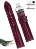 Vinacreations 20mm Wine Red Crocodile Watch Strap with Alligator Replacement Watch Band with Quick Release Spring Silver Wrist Handmade for Men