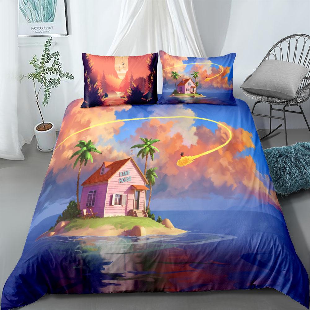 

Комплект постельного белья «Летние пальмы» King Queen Double Full Twin Single Size Duvet Cover Pillow Case Комплект постельного белья (135x200cm)