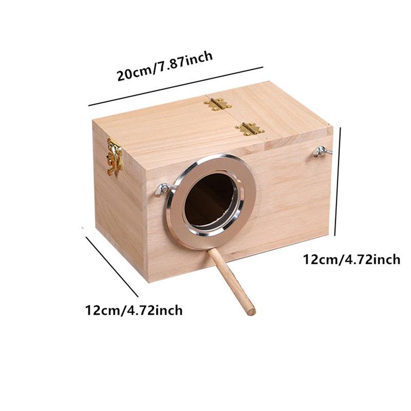 Wooden Bird Cage Nesting Box Breeding Hatching Nest for Parakeet Budgies Cocktail Finch Lovebird Parrot Birdhouse