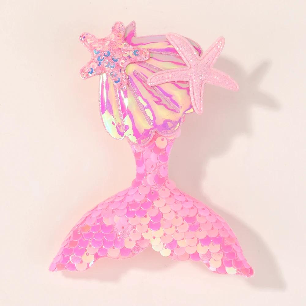 1PC New Mermaid Princess Tail Hairpin for Girls Kids Bangs Decorative Cute Cartoon Children's Baby Headwear Hair Accessories