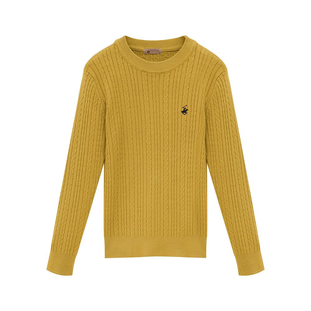 BHPOLOCLUB Women'S Viscose Round Neck Cable Knit Tk319