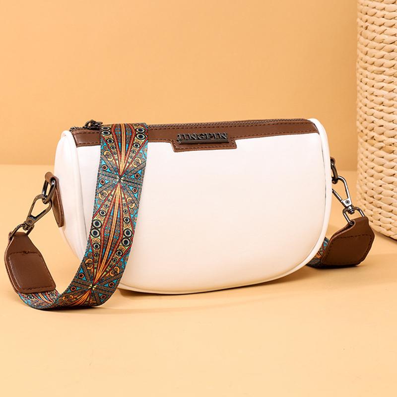Fashion Small PU Leather Underarm Saddle Bags for Women Vintage Designer Shoulder Crossbody Bag