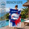 76ers Basketball Team Beach Towel, Microfiber Beach Towel, Perfect For Pool, Beach, Travel, Home Decor Beach Party Fan Gifts
