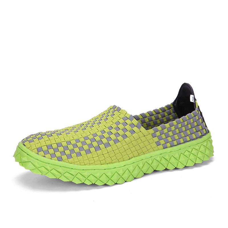 Summer Men Braid Beach Shoes Women Casual Weave Slip On Outdoor Flats Tennis Sneakers for Couples