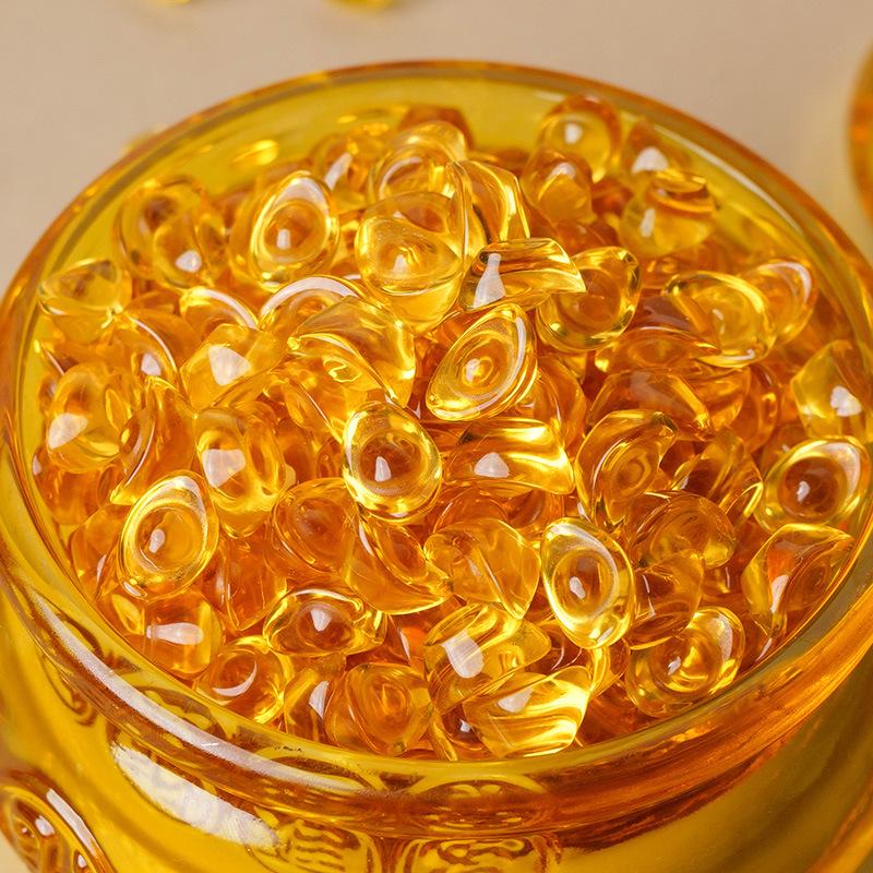 Citrine Feng Shui Treasure Pot with Gold Ingot and Multicolor Money Bag - Gift for New Beginnings