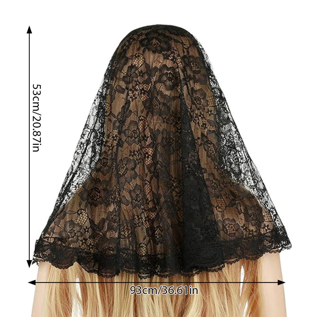 Welon Ślubny Panna Młoda Wyszukana Koronka Kwiatowa Mantilla Krótki Wieczór Panieński Welon Panny Młodej Party Szalik na Głowę Nakrycie Głowy