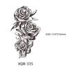 Waterproof Black & White Sketch Flower Half Sleeve Tattoo Stickers