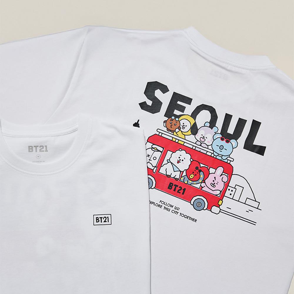 BT21 Seoul Edition Short Sleeve T-shirt - White M