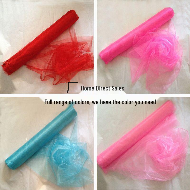 Wedding Stair Railing Gauze Drapes and Floral Decorations Set