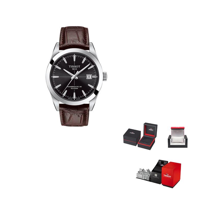 

TISSOT Windy Collection Automatic Mechanical Movement Men s Watches Watch Silver Dial T127.407.16.051.01 Brown Strap